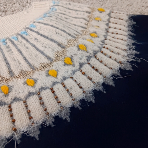 Cute and warm blue sweater. Size M - Picture 2 of 8